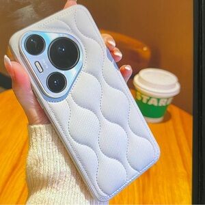 White Quilted Cell Phone Case